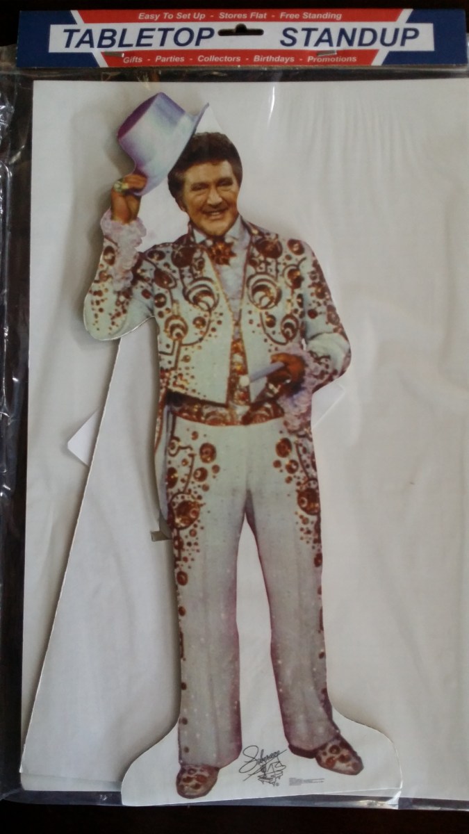 Liberace Top Hat standing cut-out, appx 14 inches tall
