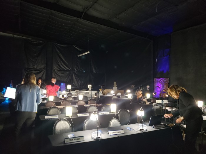 classroom setup convention event space at Liberace Garage